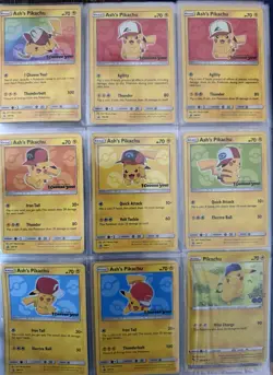 Ash’s Pikachu I Choose You Movie Promo Set Of 9 Cards COMPLETE SM108-114 + Bonus - Image 1