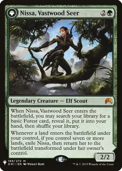 MTG Nissa, Vastwood Seer // Nissa, Sage Animist - Mystery Booster / The List - Image 1