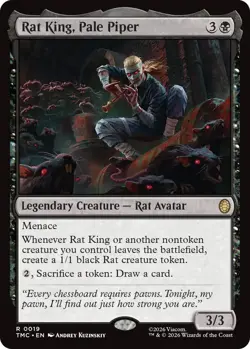 x1 Rat King, Pale Piper R MTG Commander: Teenage Mutant Ninja Turtles M/NM, Engl - Image 1