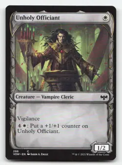 Unholy Officiant (Showcase) 286 Innistrad: Crimson Vow Magic: The Gathering NM - Image 1