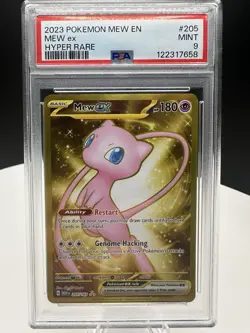 Pokemon Mew ex 205/165 Sv: Scarlet & Violet 151 Hyper Rare Holo PSA 9 - Image 1