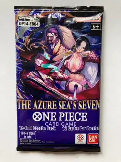 One Piece OP-14 EB04 The Azure Sea's Seven Booster Pack English New Bandai - Image 1