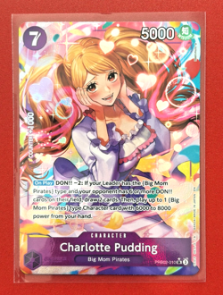 English Charlotte Pudding One Piece TCG PRB02-010 Alt Art SR The Best Vol.2 NM - Image 1