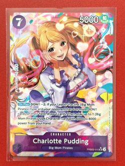 English Charlotte Pudding One Piece TCG PRB02-010 Alt Art SR The Best Vol.2 NM - Image 2