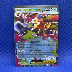 Pokemon Mega Starmie EX 330 HP Jetting Blow Nebula Beam Holo 021/088 TCG Card - Image 1