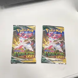 Pokemon TCG Evolving Skies Booster Packs English 10 Cards Sylveon 2-Pack - Image 1