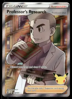 Pokemon Cards Professor's Research (Professor Oak) 024/025 Celebrations NM *1 - Image 1