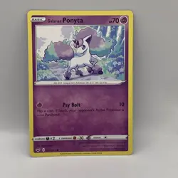 Pokemon Card Galarian Ponyta Sword & Shield Common 081/202 Near Mint - Image 1
