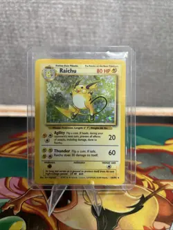 1999 Pokemon TCG Raichu Base Set Holo Rare Card 14/102 - Image 1