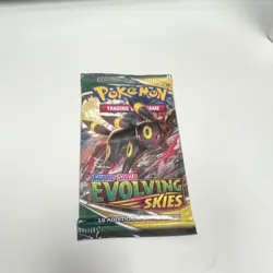 Pokemon TCG Evolving Skies Sealed Booster Pack Umbreon Artwork 10 Cards 2021 - Image 1