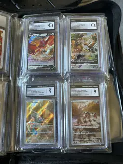 Pokemon TCG 4 Card Set CGC Graded 9-9.5 Ho-oh V, Galarian Zapdos, Mimikyu, Mr Mi - Image 1