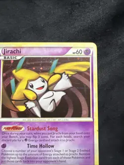 Pokemon 2011 TCG Call of Legends Holo Rare Jirachi Card 11/95 - LP - Image 3