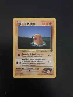 Pokemon Brock’s Diglett Vintage Gym Challenge Card #67/132 Wotc - Image 1