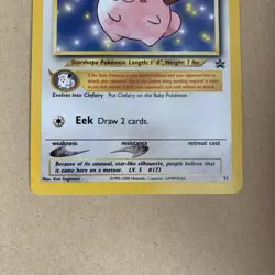 Cleffa Black Star Promo Pokemon League Card 31 - Near Mint/Mint (fast dispatch) - Image 4