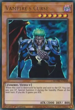 Vampire's Curse - MAMA-EN048 - Ultra Rare - 1st Edition Near Mint Yugioh! Card - Image 1