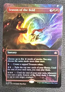 Season of the Bold (Borderless) Bloomburrow Foil MTG Magic Card - Image 1