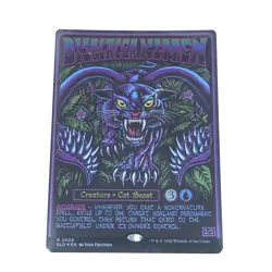 Displacer Kitten Foil • SLD Secret Lair x D&D: Black Lights #2506 • MTG - Image 3