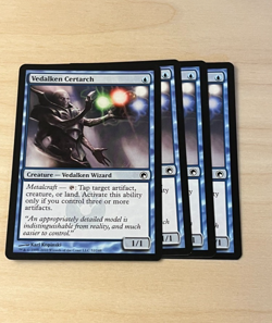 MTG - Vedalken Certarch - Scars of Mirrodin #52- Playset (X4) - Image 1