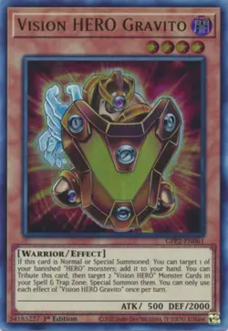 Vision HERO Gravito - GFP2-EN061 - Ultra Rare - 1st Edition Near Mint Yugioh! Ca - Image 1