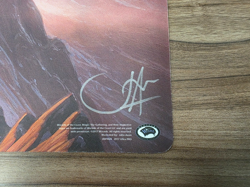 Magic the Gathering Unstable Mountain Playmat John Avon Signed - Image 2