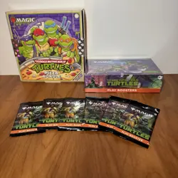MTG Teenage Mutant Ninja Turtles Pizza Play Booster Bundle + 6 Packs Bundle New - Image 1