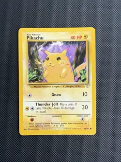 Pokemon Pikachu E3 Stamped 58/102 Base Set Yellow Cheeks HP/DMG - Image 1