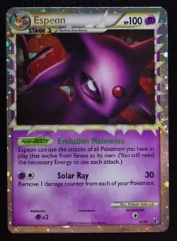 2010 POKEMON HG&SS UNDAUNTED ESPEON PRIME 81/90 ULTRA RARE HOLO FOIL - Image 1