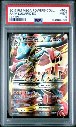 Pokemon M Lucario EX 55a/111 2017 Mega Powers Collection Promo PSA 9 Mint - Image 1