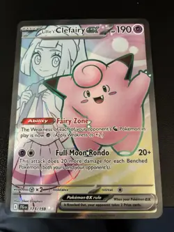 Pokemon Sv09: Journey Together Lillie's Clefairy EX Ultra Rare Full Art #173/159 - Image 1