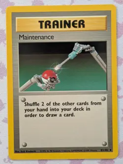 POKEMON BASE SET CARD 83/102 Trainer Maintenance - Image 1