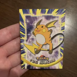 Raichu Red Logo 1999 Topps Pokemon TV Animation #09 Series 1 Blue Label 1st - Image 1