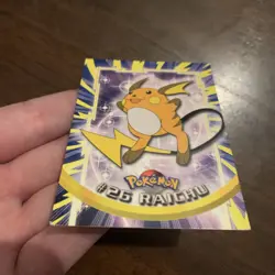 Raichu Red Logo 1999 Topps Pokemon TV Animation #09 Series 1 Blue Label 1st - Image 2