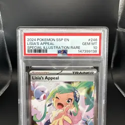2024 Pokemon Surging Sparks Lisia’s Appeal #246 SIR Graded PSA 10 - Image 2