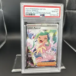 2024 Pokemon Surging Sparks Lisia’s Appeal #246 SIR Graded PSA 10 - Image 4