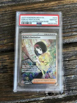 Erika's Invitation S.I.R GEM MINT PSA 10. Pokemon S&V 151 Mew EN - Image 1