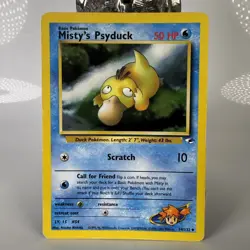 Pokemon TCG Misty's Psyduck Gym Heroes 54/132 Regular MP - Image 1
