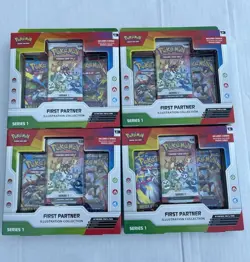 Pokemon First Partner Illustration Collection Series 1 Promo Edition 4 Box Set - Image 1