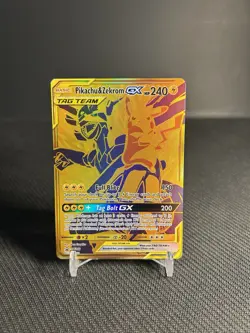 Pokemon TCG Pikachu & Zekrom GX SM248 Sm Holo LP- - Image 1