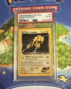 Pokemon Rocket's Zapdos Gym Challenge 15/132 Holo Rare 2000 English PSA 4 - Image 1