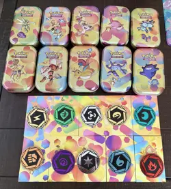 Empty Pokemon 151 Mini Tin each Set of 10 - Includes Art and Coins. No Packs! - Image 1