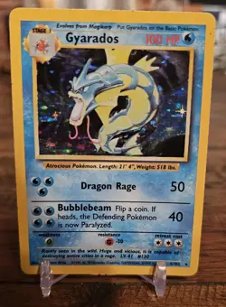 Pokemon TCG Gyarados Base Set 6/102 Holo Unlimited Holo Rare - Image 1