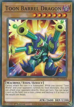 Toon Barrel Dragon - LDS1-EN064 - Common - 1st Edition Near Mint Yugioh! Card - Image 1