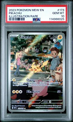 2023 Pokemon Mew EN-151 Pikachu 173/165 Illustration Rare PSA 10 Gem Mint - Image 1