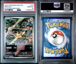 2023 Pokemon Mew EN-151 Pikachu 173/165 Illustration Rare PSA 10 Gem Mint - Image 3