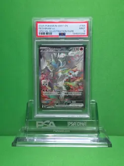 POKEMON 2025 WHITE FLARE RESHIRAM EX SPECIAL ILLUSTRATION RARE 166 PSA 9 - Image 1