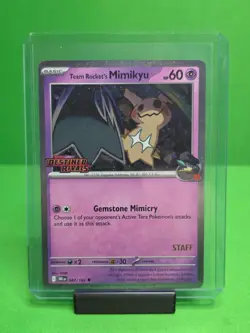 POKEMON 2025 DESTINED RIVALS TEAM ROCKET'S MIMIKYU STAFF 087 - Image 1