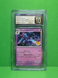 POKEMON 2024 PALDEAN FATES CERULEDGE POKEMON DAY PROMO 040 CGC PRISTINE 10 - Image 1