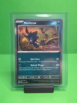 POKEMON 2023 PALDEA EVOLVED MURKROW STAFF PROMO 021 - Image 1