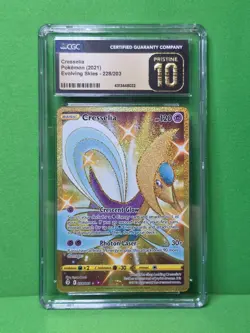 POKEMON 2021 EVOLVING SKIES CRESSELIA SECRET 228/203 CGC PRISTINE 10 - Image 1