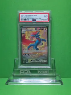 POKEMON 2025 JOURNEY TOGETHER SALAMENCE EX SPECIAL ILLUSTRATION RARE 187 PSA 9 - Image 1